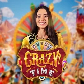 Crazy Time online game logo by Evolution on jaaabets.nl